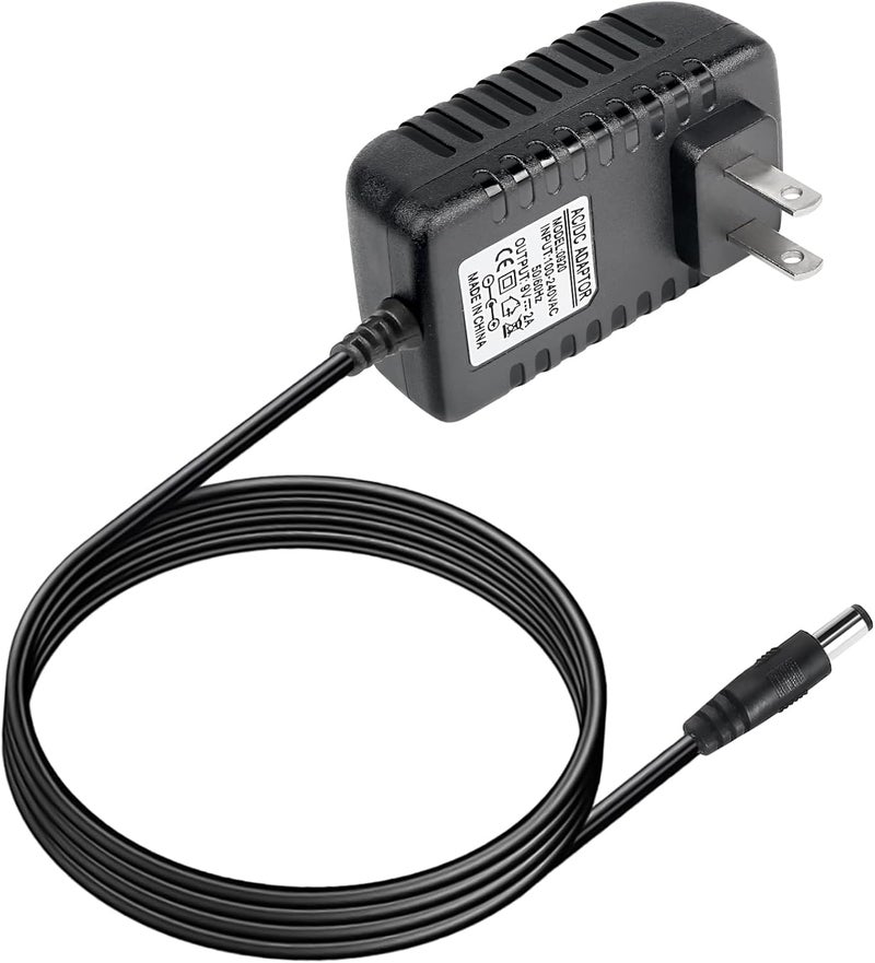 MADOWL AC DC Power Supply Adapter Charger, 9V,2A, 110V AC, 5.5 x 2.1mm Center Positive, Compatible with Guitar Pedal, Piano Keyboard - Image 1